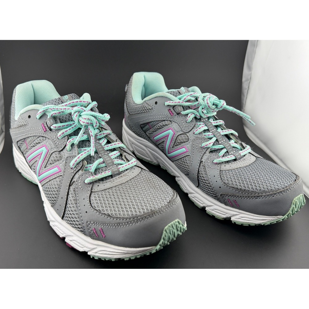 New Balance 402-Running Shoes, Grey Mint Purple, WE402GA1, Womens 8.5